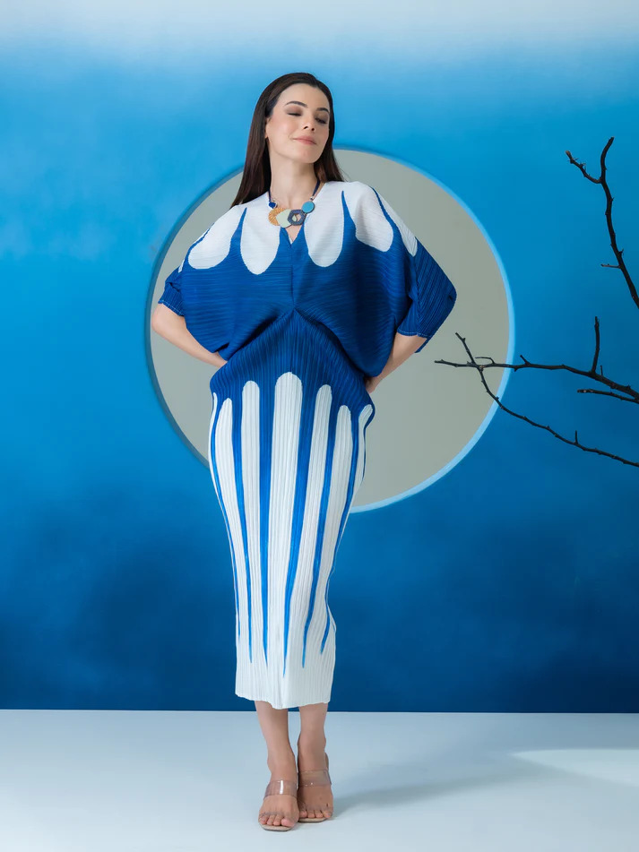 Buy Pleated Fabric Dress Online at Onto By Aanchal